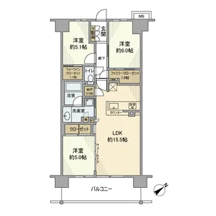 ソライエ流山おおたかの森【8階】の間取り