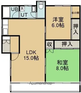 コーポフミB【2階】の間取り