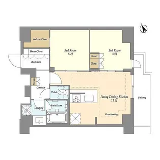 オアーゼ日暮里レジデンス【11階】の間取り