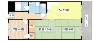 滋賀県湖南市中央5【マンション】の間取り