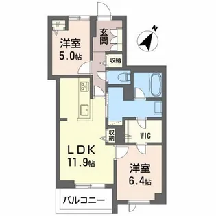 ベレオ八木【2階】の間取り