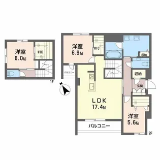 SHMプリミエール鳥飼八幡宮【2階】の間取り