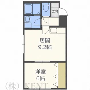 1LDKの間取り画像