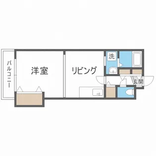 1LDKの間取り画像