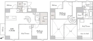 ルミーク三軒茶屋【14階】の間取り