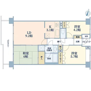 武蔵境ヒルズ【5階】の間取り