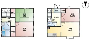 山形県天童市桜町【一戸建】の間取り