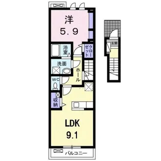 フィオーレ櫻井【2階】の間取り
