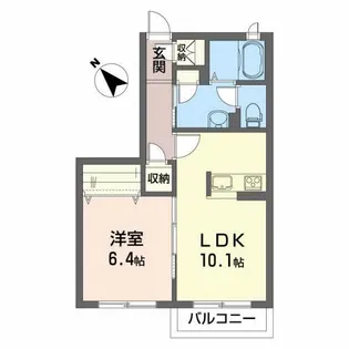 アドミラブール【1階】の間取り