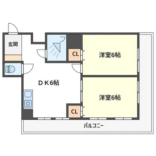 神部コーポ【4階】の間取り