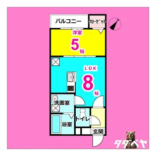 カステッロ塩池(カステッロシオイケ)【3階】の間取り