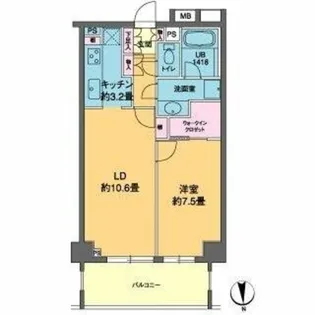 カスタリア高輪【2階】の間取り