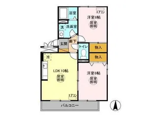 サンパティークA【3階】の間取り