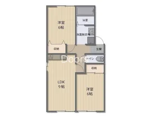 岡山県岡山市北区中仙道2【アパート】の間取り