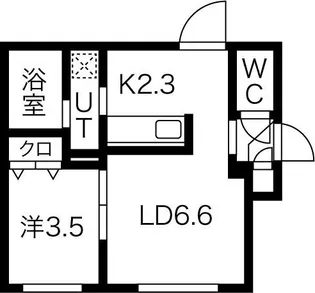 GRANDEE桑園【1階】の間取り