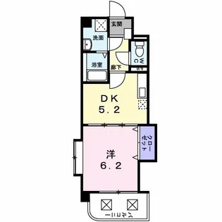 サンセール クミ【1階】の間取り