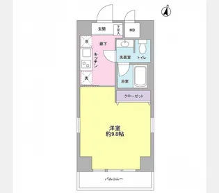池之端加茂ビルA【6階】の間取り