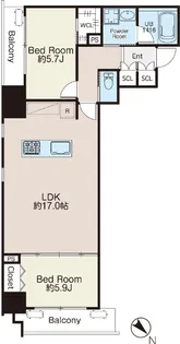 BLESS曳舟【2階】の間取り
