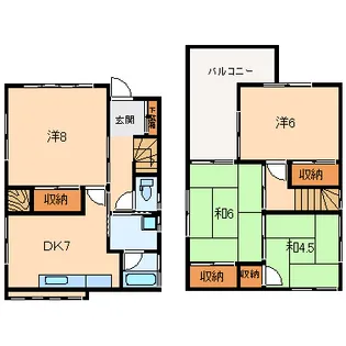 神奈川県足柄下郡湯河原町吉浜【一戸建】の間取り