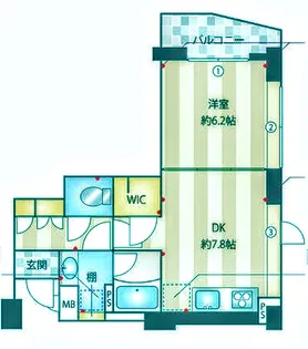 レジデンス新蒲田スクエア【9階】の間取り