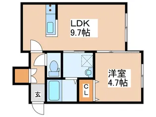 仮)月寒東1-6MS【2階】の間取り