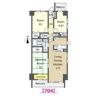 グラーサ グランペール【7階】の間取り