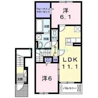 リア・ポワール【2階】の間取り