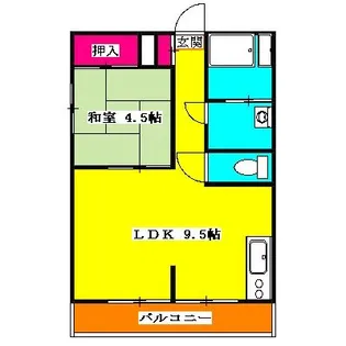 岡野マンション【1階】の間取り