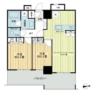 RYU:X TOWER The EAST【8階】の間取り