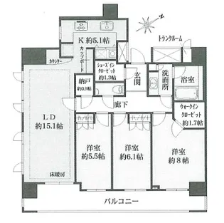 渋谷アインス【6階】の間取り