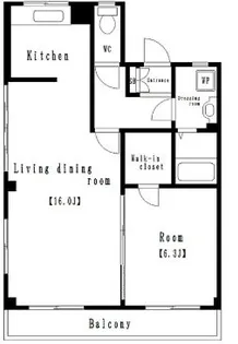 かねこ第五ハイツ【2階】の間取り