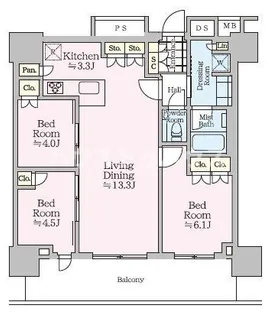 ザ・タワー十条【28階】の間取り