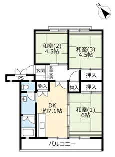 UR千葉ニュータウン小室ハイランド【3階】の間取り