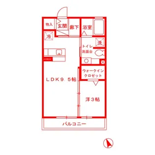 フォーレストコーポIII【2階】の間取り