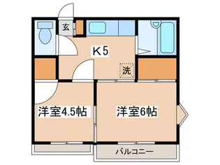 ロータリーハイツ【2階】の間取り