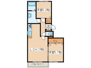 アルパインロ-ズIIの間取り