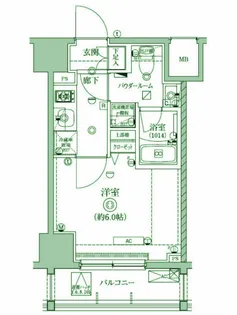 クオリタス南大井【6階】の間取り