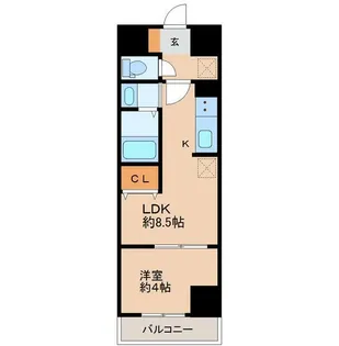 アスコット六丁の目【5階】の間取り