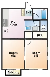 ピュアタウン上新井A棟【1階】の間取り