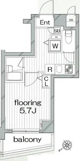 グランヴァンタクティス横濱【3階】の間取り