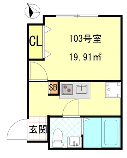 CFジオーレ小菅【1階】の間取り