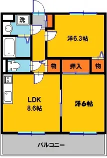 グランドハイツ関根II【3階】の間取り