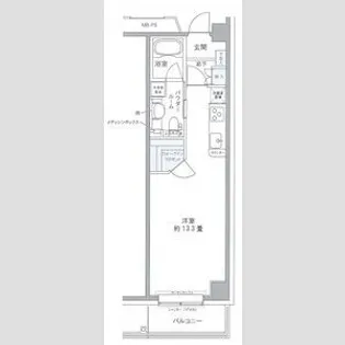 プライムアーバン豊洲【4階】の間取り