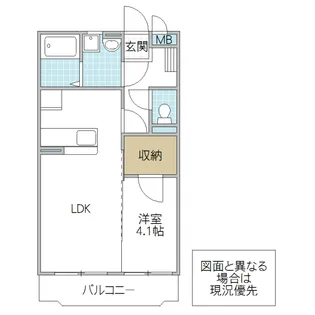 ルミエール白梅【4階】の間取り
