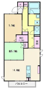 Ever Green 鶴瀬【2階】の間取り