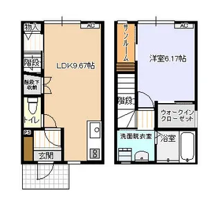 ビオラ野村B棟【1階】の間取り