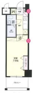 NO67 BENEFIT21博多【9階】の間取り