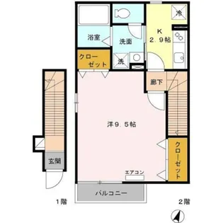 ルミエール I【2階】の間取り