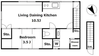 メゾン四谷一丁目B棟【2階】の間取り