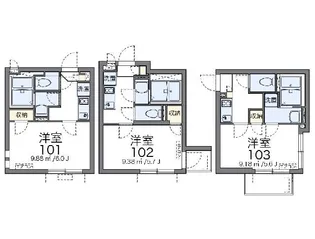 クレイノシンコーポ南烏山【1階】の間取り